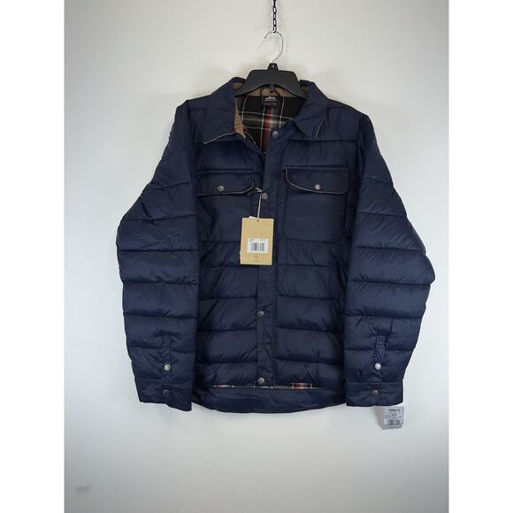 Zeroxposur Jacket Mens Large Navy Blue D82980 Quilted Puffer Plaid Lined New - Picture 1 of 7
